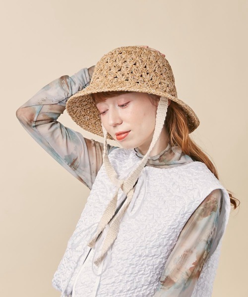 kaorinomori(カオリノモリ)の「kaorinomori ローハット(ハット・レディース・ブラウン/ベージュ・M/57.5cm)」の12枚目の写真