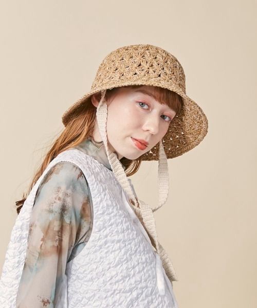 kaorinomori(カオリノモリ)の「kaorinomori ローハット(ハット・レディース・ブラウン/ベージュ・M/57.5cm)」の14枚目の写真