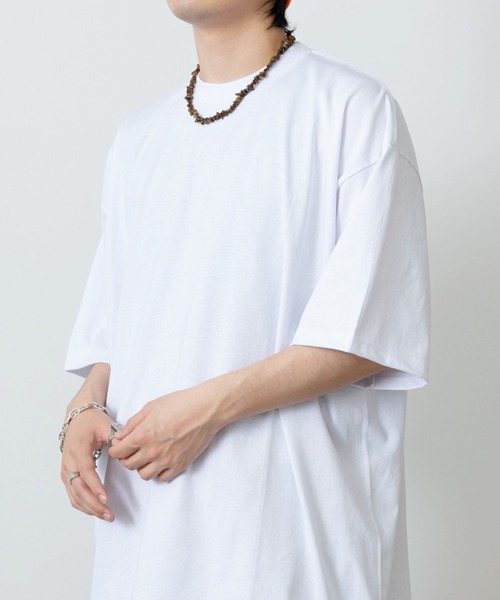 PRO CLUB （プロクラブ）の「▲Pro Club/プロクラブ 6.5oz S/S Crew Neck T-Shirt オーバーサイズ 無地 クルーネック 半袖Tシャツ ヘビーウェイトTシャツ（Tシャツ/カットソー・メンズ・オリーブ/サンドベージュ/ホワイト/ブラック/ライム/ミント・2XL/XL/3XL）」の2枚目の写真