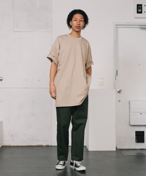 PRO CLUB （プロクラブ）の「▲Pro Club/プロクラブ 6.5oz S/S Crew Neck T-Shirt オーバーサイズ 無地 クルーネック 半袖Tシャツ ヘビーウェイトTシャツ（Tシャツ/カットソー・メンズ・オリーブ/サンドベージュ/ホワイト/ブラック/ライム/ミント・2XL/XL/3XL）」の14枚目の写真