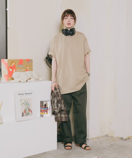 PRO CLUB （プロクラブ）の「▲Pro Club/プロクラブ 6.5oz S/S Crew Neck T-Shirt オーバーサイズ 無地 クルーネック 半袖Tシャツ ヘビーウェイトTシャツ（Tシャツ/カットソー・メンズ・オリーブ/サンドベージュ/ホワイト/ブラック/ライム/ミント・2XL/XL/3XL）」の17枚目の写真