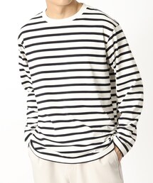 THE SHOP TK （ザ ショップ ティーケー ）の「◆【速乾／イージーケア】クルーネックマリンボーダーロンＴ（Tシャツ/カットソー）」