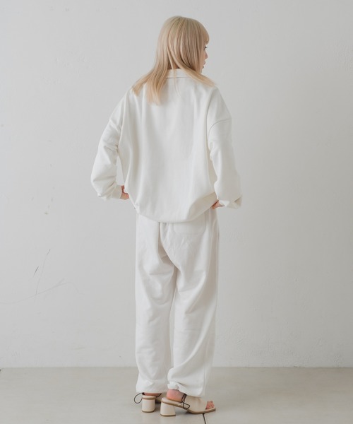 Kastane（カスタネ）の「【DISCUS別注】スウェットパンツ（スウェットパンツ・レディース・オフホワイト/イエロー・1/2）」の5枚目の写真