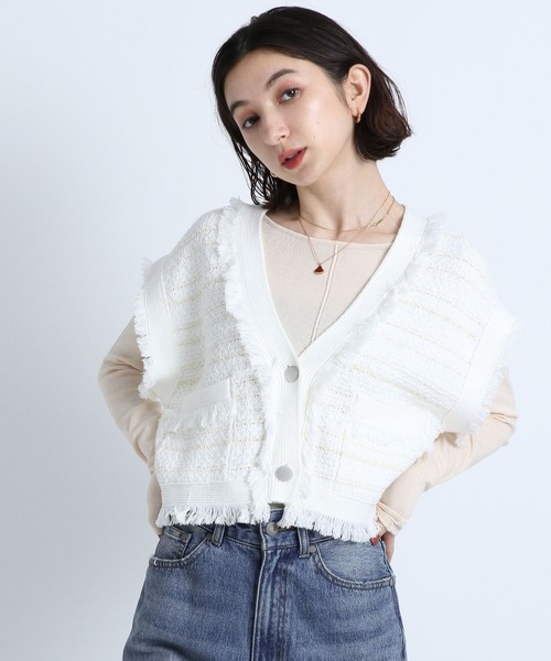 eL（エル）の「【eL】Knit Compact Gilet/193556（ベスト・レディース・ホワイト系その他/グリーン系その他/ネイビー系/ブラック系その他・FREE）」の21枚目の写真