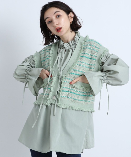 eL（エル）の「【eL】Knit Compact Gilet/193556（ベスト・レディース・ホワイト系その他/グリーン系その他/ネイビー系/ブラック系その他・FREE）」の22枚目の写真