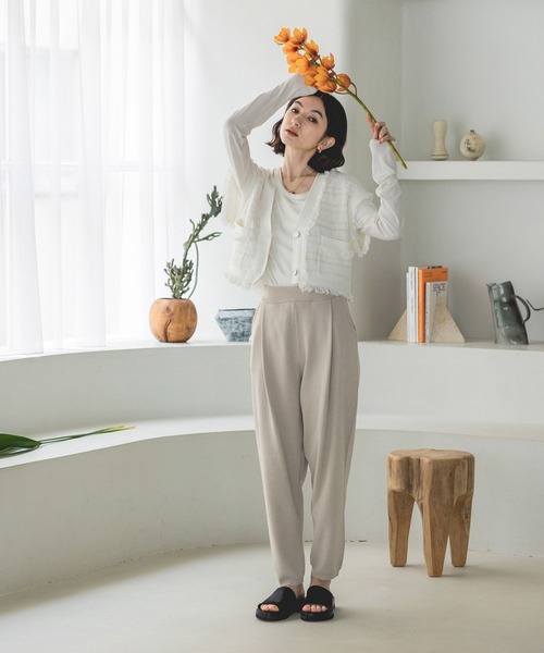 eL（エル）の「【eL】Knit Compact Gilet/193556（ベスト・レディース・ホワイト系その他/グリーン系その他/ネイビー系/ブラック系その他・FREE）」の7枚目の写真