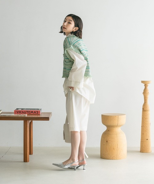 eL（エル）の「【eL】Knit Compact Gilet/193556（ベスト・レディース・ホワイト系その他/グリーン系その他/ネイビー系/ブラック系その他・FREE）」の12枚目の写真