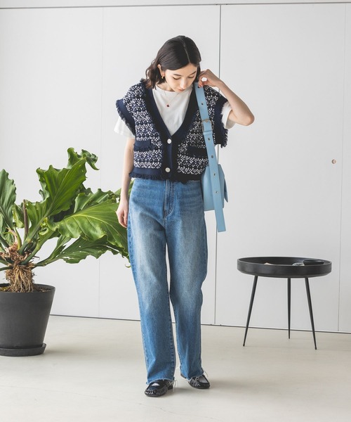 eL（エル）の「【eL】Knit Compact Gilet/193556（ベスト・レディース・ホワイト系その他/グリーン系その他/ネイビー系/ブラック系その他・FREE）」の15枚目の写真