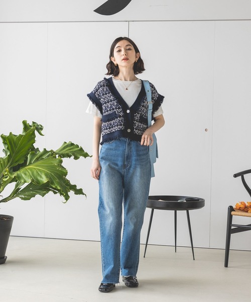 eL（エル）の「【eL】Knit Compact Gilet/193556（ベスト・レディース・ホワイト系その他/グリーン系その他/ネイビー系/ブラック系その他・FREE）」の19枚目の写真