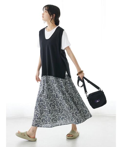 CRAFT STANDARD BOUTIQUE（クラフトスタンダードブティック）の「SET カットプルオーバー+ニットベスト（Tシャツ/カットソー・レディース・ベージュ/カーキ/ブラック・FREE）」の20枚目の写真
