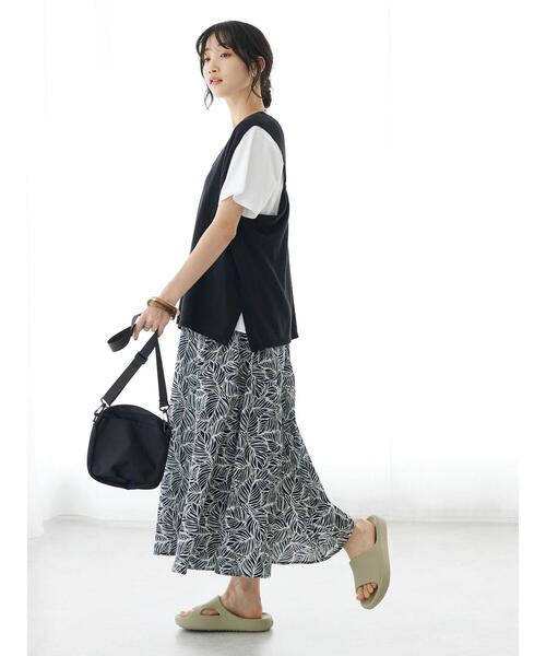CRAFT STANDARD BOUTIQUE（クラフトスタンダードブティック）の「SET カットプルオーバー+ニットベスト（Tシャツ/カットソー・レディース・ベージュ/カーキ/ブラック・FREE）」の19枚目の写真