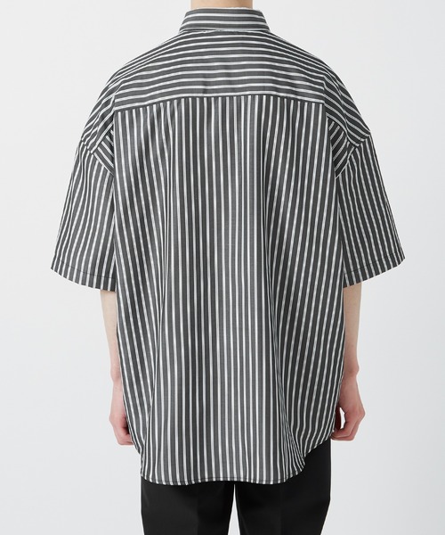 セール】【NULL】接触冷感 速乾 ストライプ 半袖シャツ（シャツ