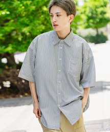 NULL（ヌル）の「【NULL】接触冷感 速乾 ストライプ 半袖シャツ（シャツ/ブラウス）」