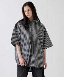 NULL（ヌル）の「【NULL】接触冷感 速乾 ストライプ 半袖シャツ（シャツ/ブラウス）」