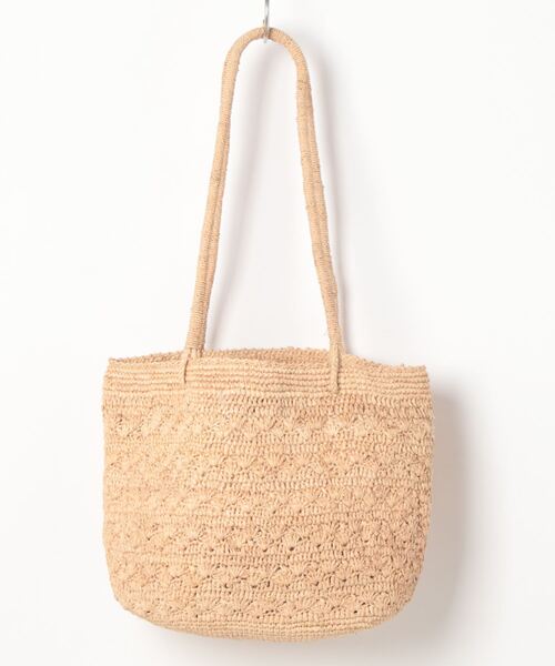 KATHARINE ROSS（キャサリンロス）の「【KATHARINE ROSS】IVAHONA LOTUS VIKO トートバッグ（かごバッグ・レディース・ライトブラウン/アイボリー・MEDIUM）」の4枚目の写真