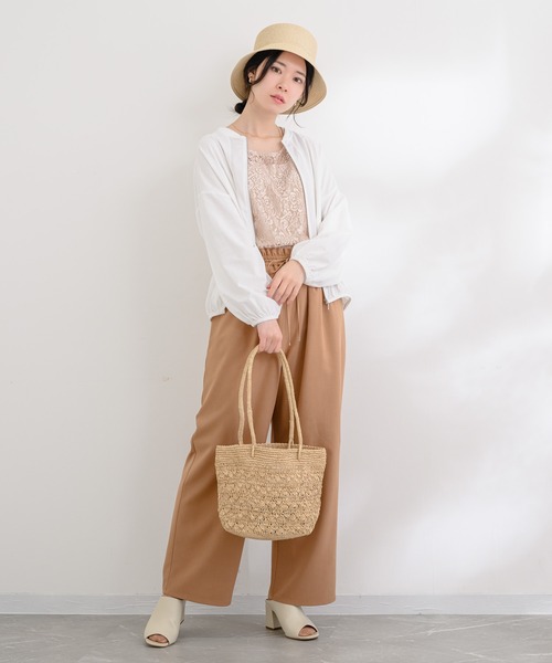 KATHARINE ROSS（キャサリンロス）の「【KATHARINE ROSS】IVAHONA LOTUS VIKO トートバッグ（かごバッグ・レディース・ライトブラウン/アイボリー・MEDIUM）」の9枚目の写真