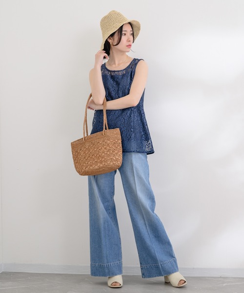 KATHARINE ROSS（キャサリンロス）の「【KATHARINE ROSS】IVAHONA LOTUS VIKO トートバッグ（かごバッグ・レディース・ライトブラウン/アイボリー・MEDIUM）」の11枚目の写真