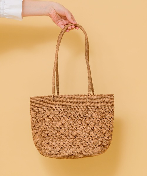 KATHARINE ROSS（キャサリンロス）の「【KATHARINE ROSS】IVAHONA LOTUS VIKO トートバッグ（かごバッグ・レディース・ライトブラウン/アイボリー・MEDIUM）」の13枚目の写真