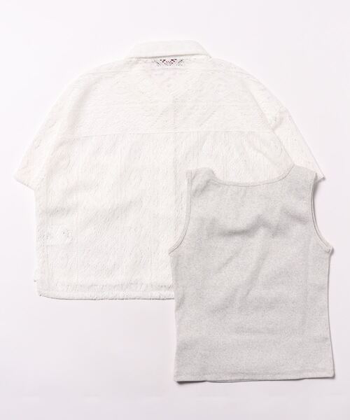 LOVETOXIC(ラブトキシック)の「レースシャツインナーSET(シャツ/ブラウス・キッズ・オフホワイト/ホワイト・S/M/L)」の6枚目の写真