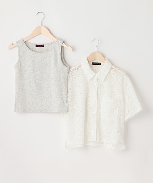 LOVETOXIC(ラブトキシック)の「レースシャツインナーSET(シャツ/ブラウス・キッズ・オフホワイト/ホワイト・S/M/L)」の8枚目の写真