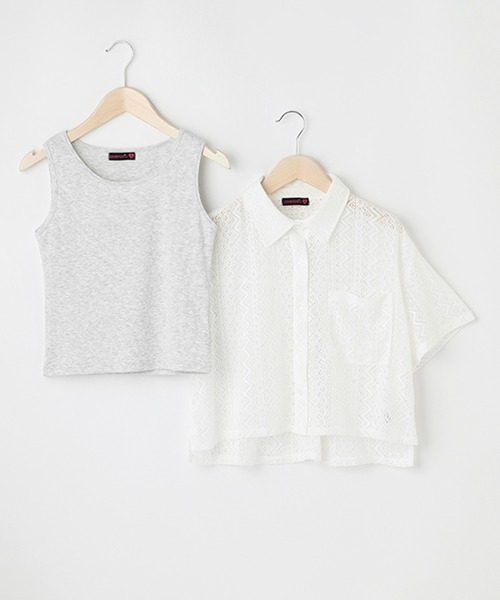 LOVETOXIC(ラブトキシック)の「レースシャツインナーSET(シャツ/ブラウス・キッズ・オフホワイト/ホワイト・S/M/L)」の22枚目の写真