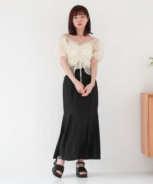 archives（アルシーヴ）の「ドロストシャーリンングフロッキーブラウス（シャツ/ブラウス・レディース・アイボリー/ブラック/グレー・MEDIUM）」の8枚目の写真