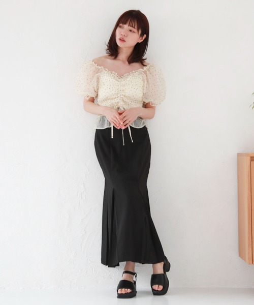 archives（アルシーヴ）の「ドロストシャーリンングフロッキーブラウス（シャツ/ブラウス・レディース・アイボリー/ブラック/グレー・MEDIUM）」の9枚目の写真