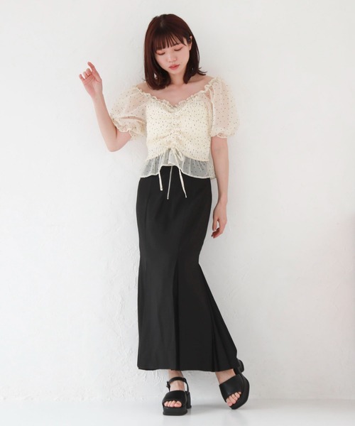 archives（アルシーヴ）の「ドロストシャーリンングフロッキーブラウス（シャツ/ブラウス・レディース・アイボリー/ブラック/グレー・MEDIUM）」の10枚目の写真