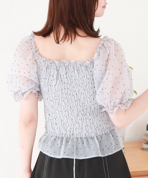 archives（アルシーヴ）の「ドロストシャーリンングフロッキーブラウス（シャツ/ブラウス・レディース・アイボリー/ブラック/グレー・MEDIUM）」の15枚目の写真