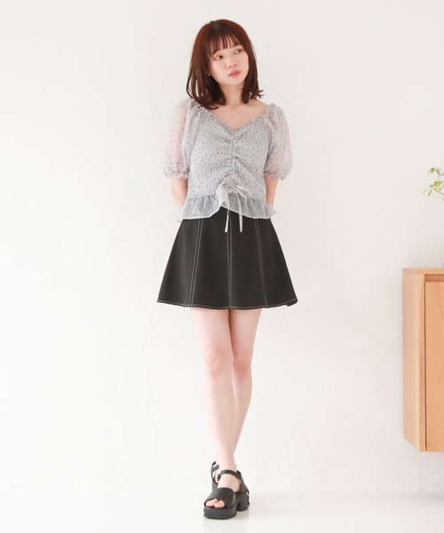 archives（アルシーヴ）の「ドロストシャーリンングフロッキーブラウス（シャツ/ブラウス・レディース・アイボリー/ブラック/グレー・MEDIUM）」の16枚目の写真