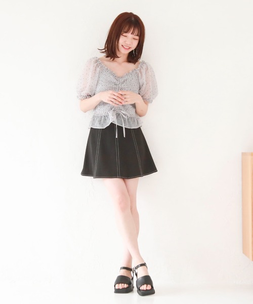 archives（アルシーヴ）の「ドロストシャーリンングフロッキーブラウス（シャツ/ブラウス・レディース・アイボリー/ブラック/グレー・MEDIUM）」の18枚目の写真