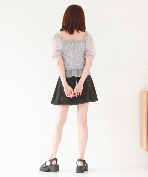 archives（アルシーヴ）の「ドロストシャーリンングフロッキーブラウス（シャツ/ブラウス・レディース・アイボリー/ブラック/グレー・MEDIUM）」の19枚目の写真