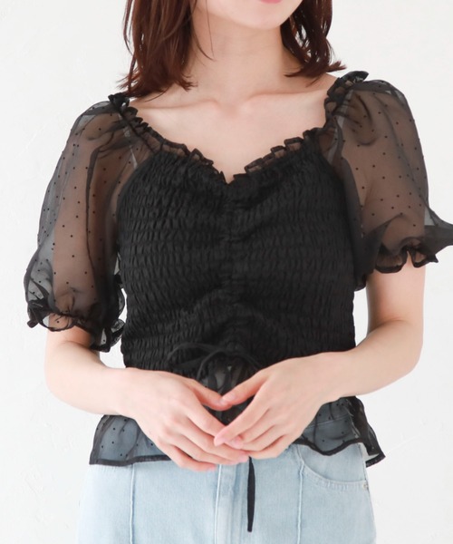 archives（アルシーヴ）の「ドロストシャーリンングフロッキーブラウス（シャツ/ブラウス・レディース・アイボリー/ブラック/グレー・MEDIUM）」の20枚目の写真