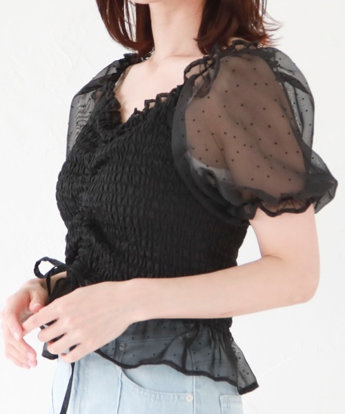 archives（アルシーヴ）の「ドロストシャーリンングフロッキーブラウス（シャツ/ブラウス・レディース・アイボリー/ブラック/グレー・MEDIUM）」の21枚目の写真