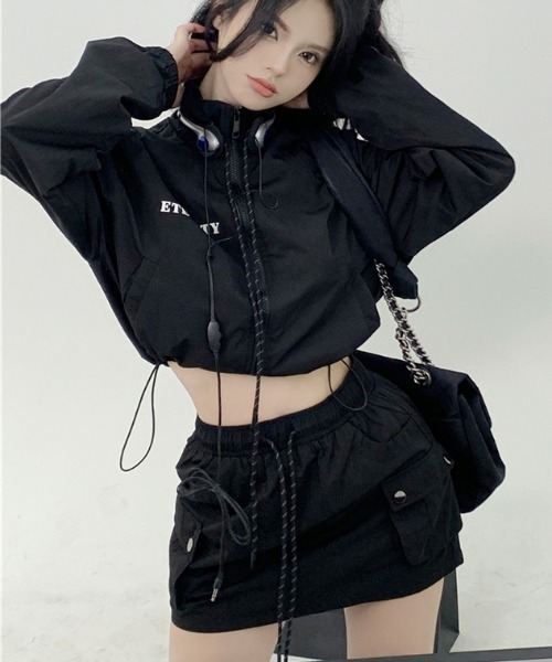 セール】セットアップ【バックロゴブルゾン×ミニスカートSET