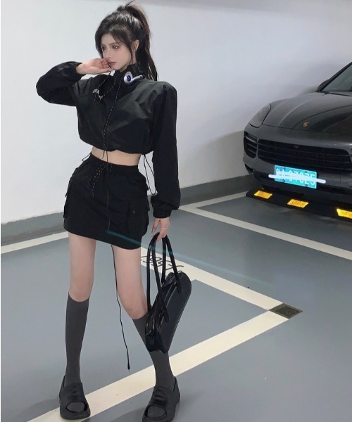 SHEENA（シーナ）の「セットアップ【バックロゴブルゾン×ミニスカートSET】（セットアップ・レディース・ブラック・M）」の19枚目の写真