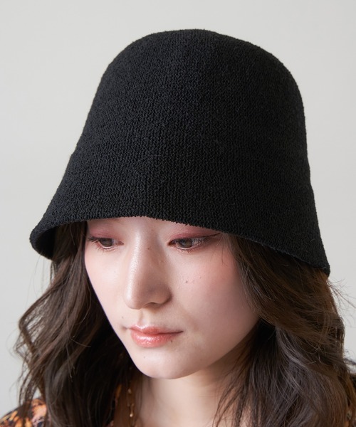 SPINNS（スピンズ）の「サーモクローシュハット（ハット・レディース・ブラック/アイボリー・ONESIZE）」の2枚目の写真