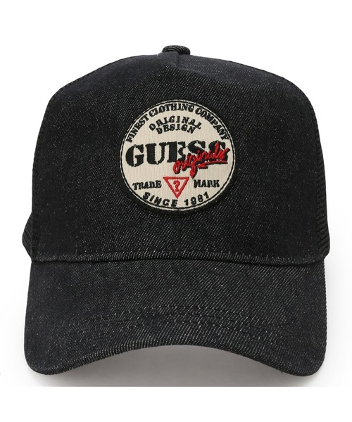 Guess(ゲス)の「GUESS Originals Denim Trucker Hat(キャップ・メンズ・ブラック・ONE SIZE)」の2枚目の写真
