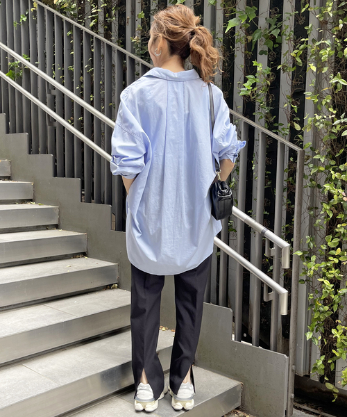 Spick&Span リネンライクバックスリットパンツ☆ブラウン　Mサイズ リネンライクバックスリットパンツ | スピック＆スパン(Spick