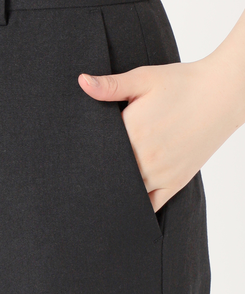 Spick & Span（スピックアンドスパン）の「リネンライクバックスリットパンツ（スラックス・レディース・ブラウン/ブラック・36/38）」の16枚目の写真