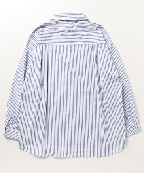 BROKEN BASE(ブロークンベース)の「ワンポイントタグストライプシャツ(シャツ/ブラウス・メンズ・ブルー/オフホワイト・MEDIUM/LARGE)」の16枚目の写真