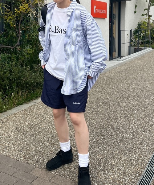 BROKEN BASE(ブロークンベース)の「ワンポイントタグストライプシャツ(シャツ/ブラウス・メンズ・ブルー/オフホワイト・MEDIUM/LARGE)」の19枚目の写真