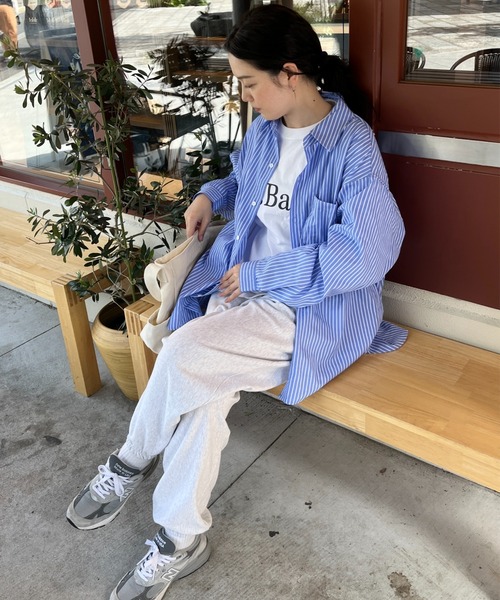 BROKEN BASE(ブロークンベース)の「ワンポイントタグストライプシャツ(シャツ/ブラウス・メンズ・ブルー/オフホワイト・MEDIUM/LARGE)」の8枚目の写真