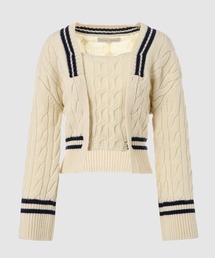 YOHEI OHNO（ヨウヘイオオノ）の「Asunaro Lace Cardigan