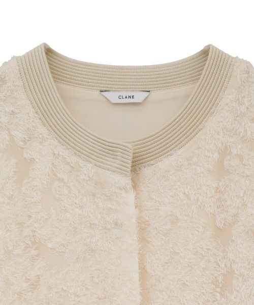clane クラネ　フリンジボレロ CLANE（クラネ）の「CLANE/クラネ/FRINGE HALF SLEEVE CARDIGAN