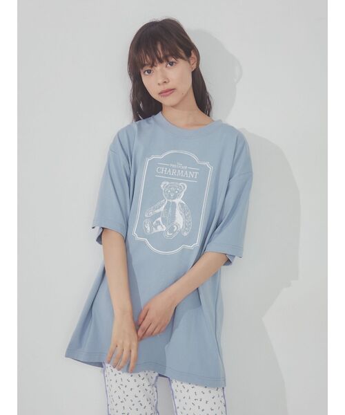 merry jenny（メリージェニー）の「une peluche tee（Tシャツ/カットソー・レディース・オフホワイト/ブルー/チャコールグレー・FREE）」の11枚目の写真