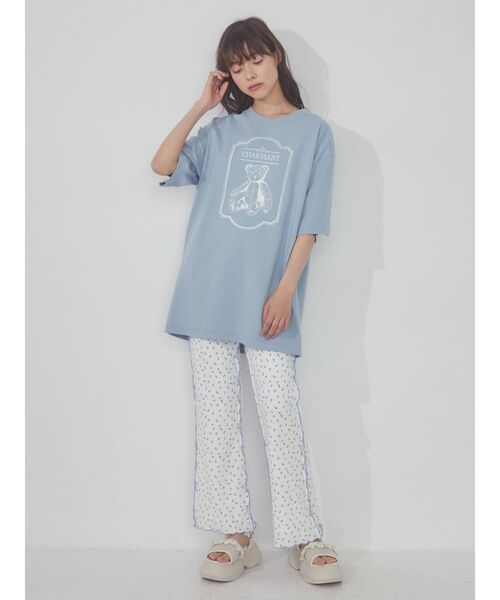 merry jenny（メリージェニー）の「une peluche tee（Tシャツ/カットソー・レディース・オフホワイト/ブルー/チャコールグレー・FREE）」の15枚目の写真