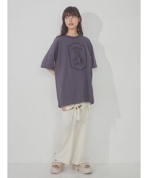merry jenny（メリージェニー）の「une peluche tee（Tシャツ/カットソー・レディース・オフホワイト/ブルー/チャコールグレー・FREE）」の19枚目の写真