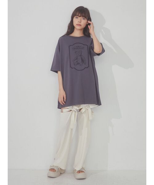 merry jenny（メリージェニー）の「une peluche tee（Tシャツ/カットソー・レディース・オフホワイト/ブルー/チャコールグレー・FREE）」の21枚目の写真