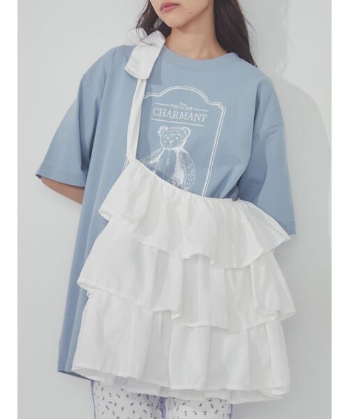 merry jenny（メリージェニー）の「une peluche tee（Tシャツ/カットソー・レディース・オフホワイト/ブルー/チャコールグレー・FREE）」の22枚目の写真